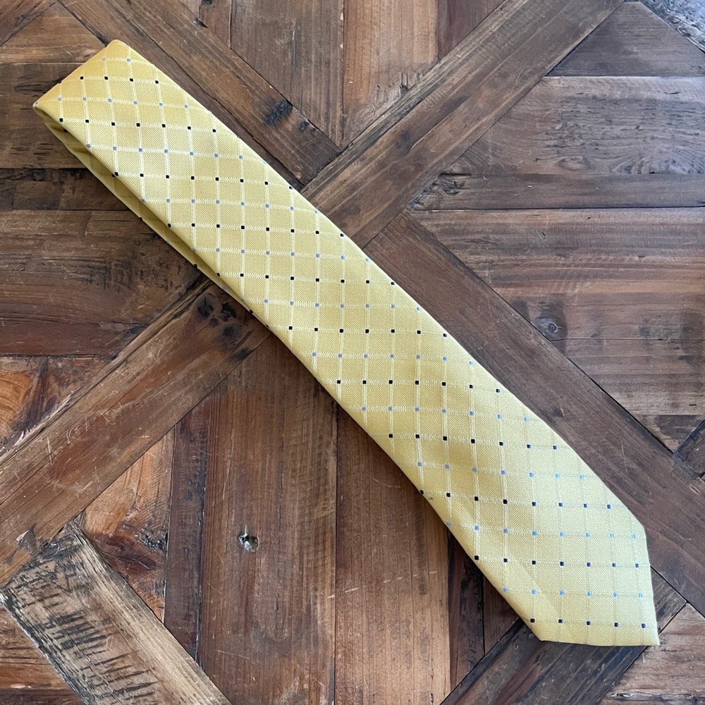 Nautica Yellow Checkered Men's Tie